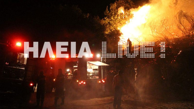 Ηλεία: Φωτιά στο Μαυρομάτι Λαμπετίου