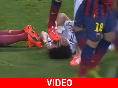 Ρεάλ-Μπάρτσα: Τον πάτησε στο κεφάλι!