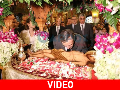 Ο Σαμαράς στον Επιτάφιο της Πύλου