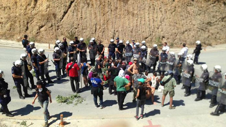 Ελεύθεροι οι διαδηλωτές από τις Σκουριές