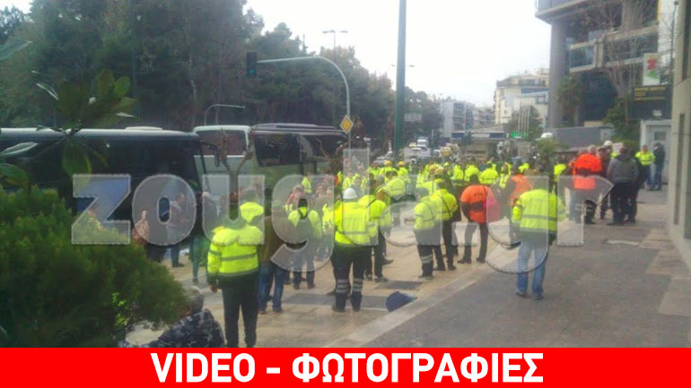 Συγκέντρωση διαμαρτυρίας εργαζομένων στις Σκουριές