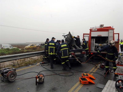 Σύγκρουση νταλίκας με Ι.Χ. στο Δρούγο Δομοκού