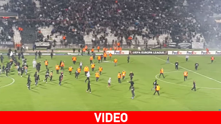 Επεισόδια στην Τούμπα μετά τη λήξη του αγώνα