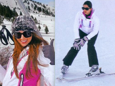 Η Σταματίνα Τσιμτσιλή στα χιόνια