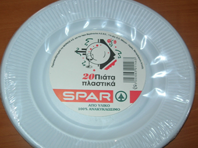 Οξικό οξύ σε πλαστικά πιάτα