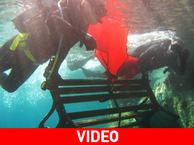 Ψάρεψαν… παγκάκι από το βυθό της Σάμου