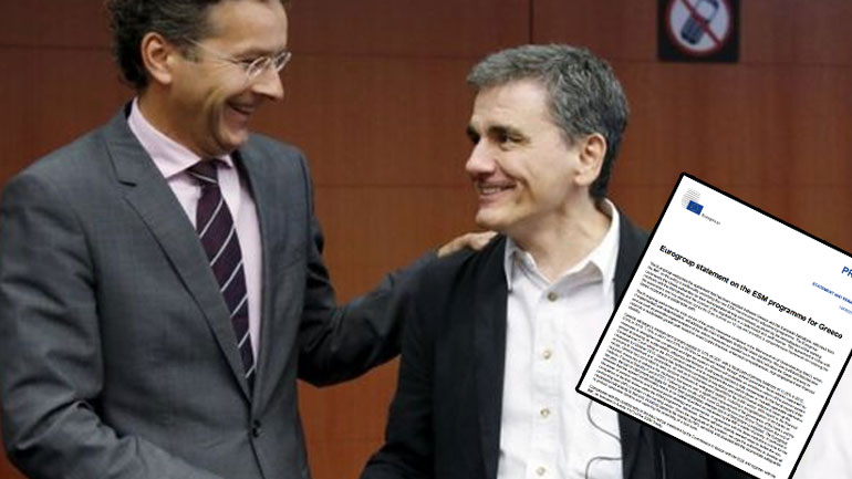 Η ανακοίνωση του Eurogroup μετά από την επίτευξη συμφωνίας Η ανακοίνωση του Eurogroup μετά από την επίτευξη συμφωνίας