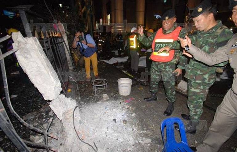 Το σημείο όπου εξερράγη η βόμβα 