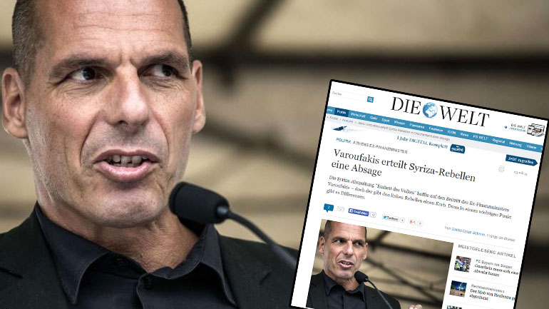 Βαρουφάκης: Δεν θα κατέβω με το κόμμα του Λαφαζάνη