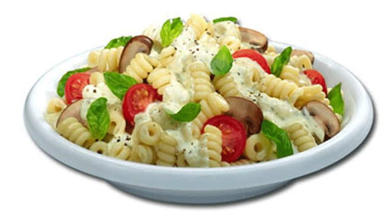 Φουσίλι με Philadelphia τοματίνια και πέστο