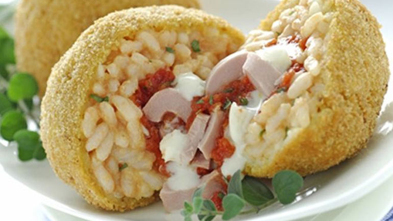 Κροκέτες ρυζιού με τόνο και μοτσαρέλα