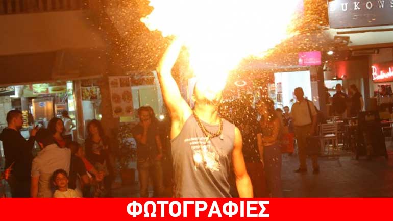 Ηράκλειο: Εντυπωσιακό σόου με φωτιές για τους σεισμόπληκτους του Νεπάλ