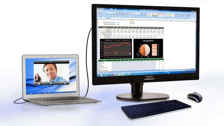 Νέα οθόνη Philips 21.5 ιντσών με θύρες USB και Ethernet για σύνδεση πολλαπλών συσκευών Νέα οθόνη Philips 21.5 ιντσών με θύρες USB και Ethernet για σύνδεση πολλαπλών συσκευών