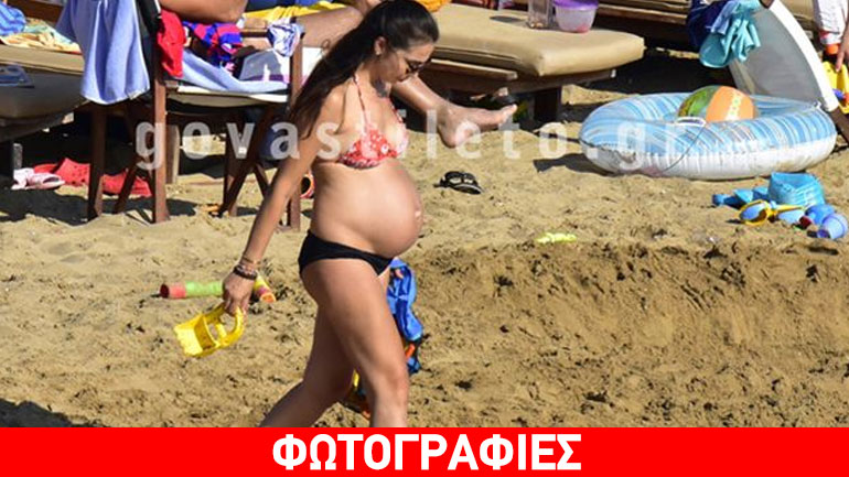 Ολυμπία Χοψονίδου: Ετοιμόγεννη στην παραλία! Ολυμπία Χοψονίδου: Ετοιμόγεννη στην παραλία!