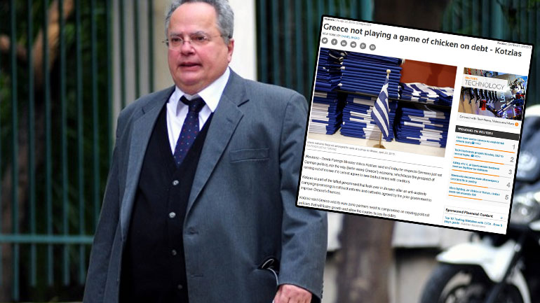 Κοτζιάς στο Reuters: «Θέλουν να μας στηρίξουν ή να μας τιμωρήσουν;» Κοτζιάς στο Reuters: «Θέλουν να μας στηρίξουν ή να μας τιμωρήσουν;»