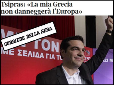 Τσίπρας σε Corriere Della Sera: «Η Ελλάδα μου δεν θα ζημιώσει την Ευρώπη»