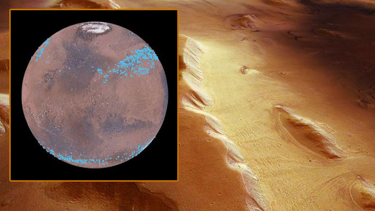 Χιλιάδες παγετώνες με νερό θαμμένοι στον Άρη Χιλιάδες παγετώνες με νερό θαμμένοι στον Άρη