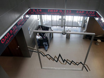 Πτωτικά κινείται το Χρηματιστήριο Αθηνών Πτωτικά κινείται το Χρηματιστήριο Αθηνών