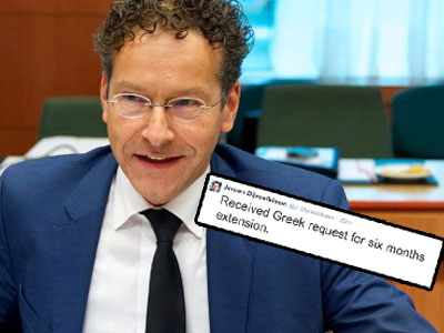 «Αίτημα ελήφθη» επιβεβαίωσε ο Γ. Ντάισελμπλουμ μέσω twitter «Αίτημα ελήφθη» επιβεβαίωσε ο Γ. Ντάισελμπλουμ μέσω twitter