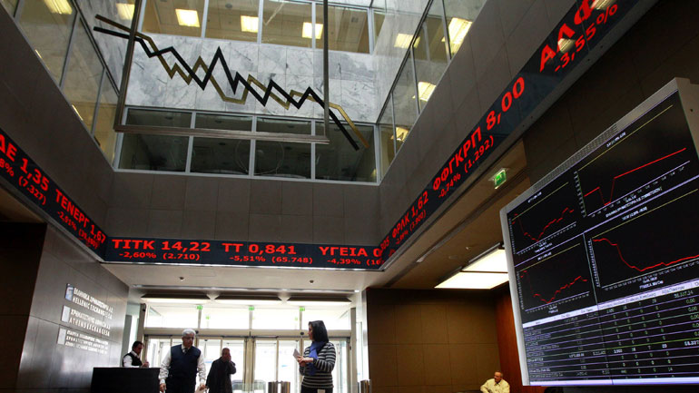 Πτωτικά κινείται το Χρηματιστήριο Αθηνών Πτωτικά κινείται το Χρηματιστήριο Αθηνών