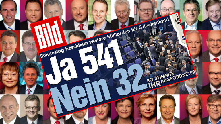 Bild σε Γερμανούς: «Έτσι ψήφισαν οι βουλευτές σας…» Bild σε Γερμανούς: «Έτσι ψήφισαν οι βουλευτές σας…»