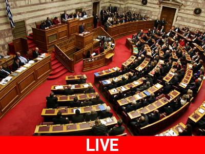 Σε εξέλιξη η συζήτηση στη Βουλή για την ψήφο εμπιστοσύνης