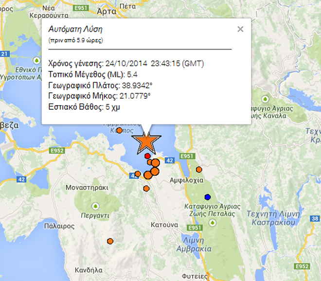 To επίκεντρο της δόνησης