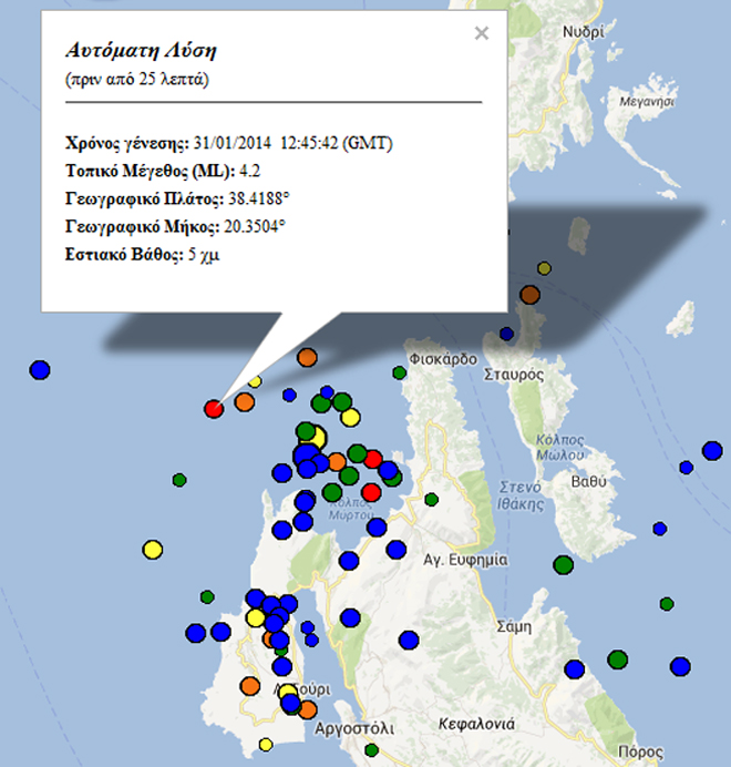 To επίκεντρο της δόνησης