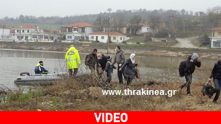 Καρέ – καρέ η διάσωση μεταναστών στον Έβρο
