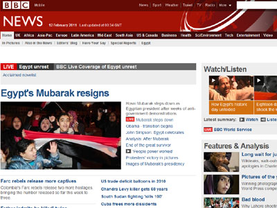 Τα διεθνή ΜΜΕ για την παραίτηση Μουμπάρακ