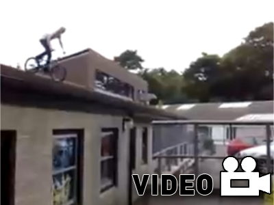 Άλμα από στέγη με ΒΜΧ…παρά λίγο!