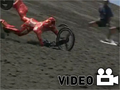 Σοκαριστική πτώση με mountain bike