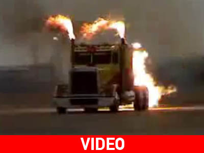 Φορτηγό με κινητήρες από αεροσκάφος