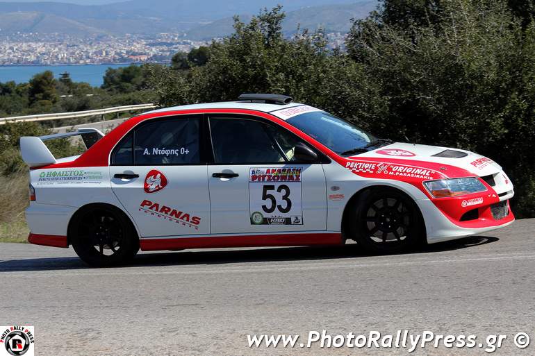 O αντρέας Ντόφης με Mitsubishi EVO