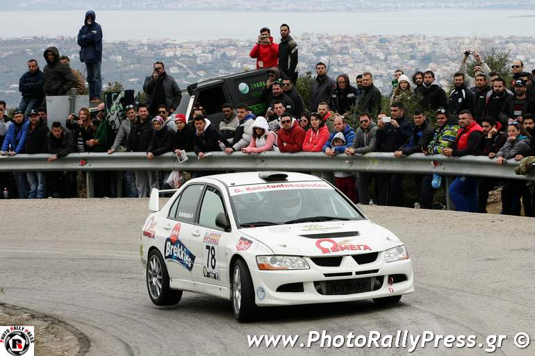 Ο Γιώργος Κωνσταντακόπουλος με Mitsubishi EVO