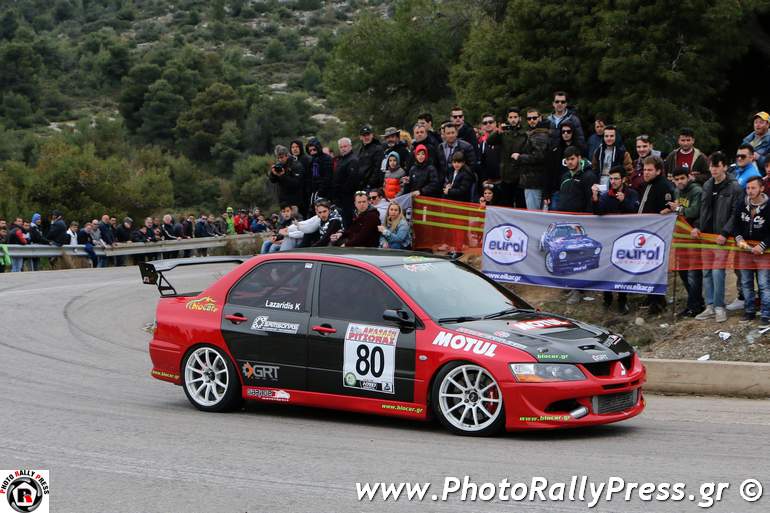 O Κώστας Λαζαρίδης με Mitsubishi EVO