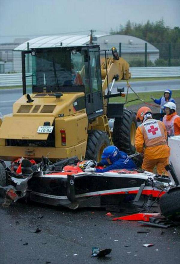 Η εικόνα που σόκαρε τη φίλαθλη κοινή γνώμη την Κυριακή 5 Οκτωβρίου στην πίστα της Σουζούκα στην Ιαπωνία...