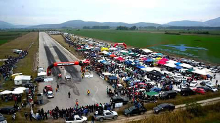 Πανοραμική όψη της πίστας στην Θήβα....