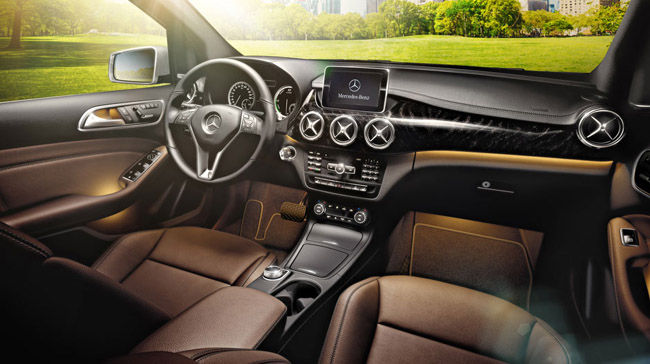 Αυτό είναι το εσωτερικό της ηλεκτρικής Mercedes B Class