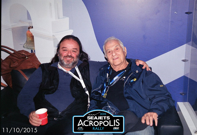 Λίγες ημέρες πριν μας... αφήσει μαζί με τον αγαπημένο του Μάριο Ηλιόπουλο στο service park του Ράλι Ακρόπολις......