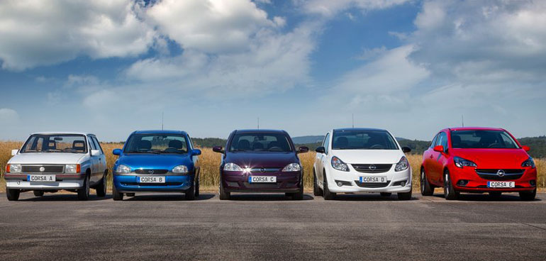Πέντε γενιές Opel Corsa με 12.5 εκ. πωλήσεις παγκοσμίως!!!