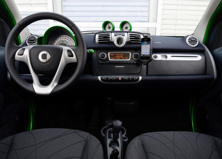 Το εσωτερικό του ηλεκτρικού Smart