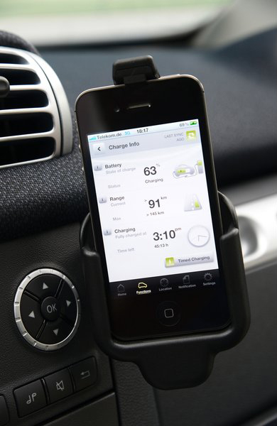 Με ειδική εφαρμογή ο ιδιοκτήτης μπορεί να έχει ενημέρωση για το αυτοκίνητο στο κινητό του...