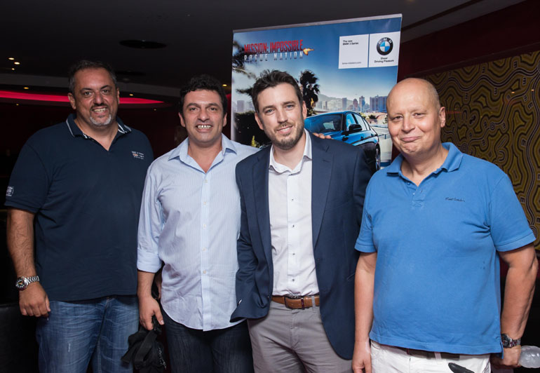 Από αριστερά: Κώστας Μποιδάνης, Νίκος Γιαννούλας, Κώστας Διαμαντής (PR Manager ΒΜW Hellas)και Άρης Κόκκας