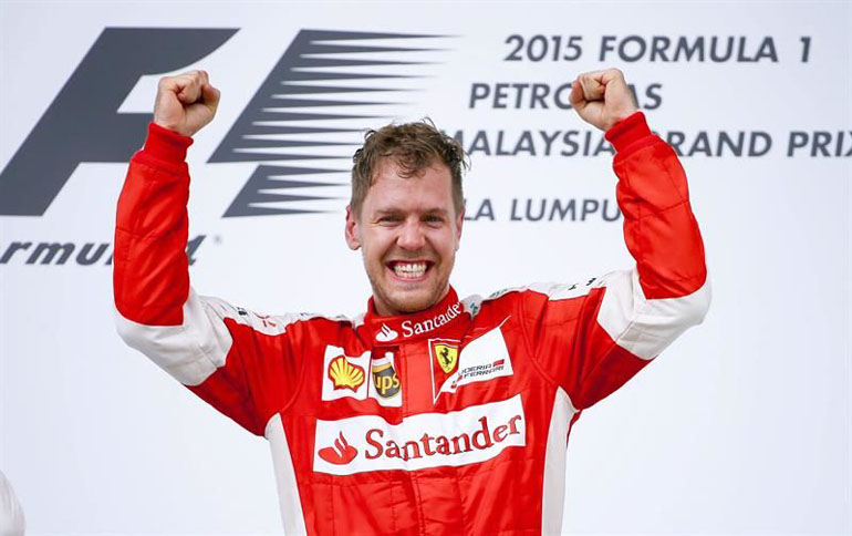 Ο Vettel οδήγησε και πάλι την Ferrari στην κορυφή...