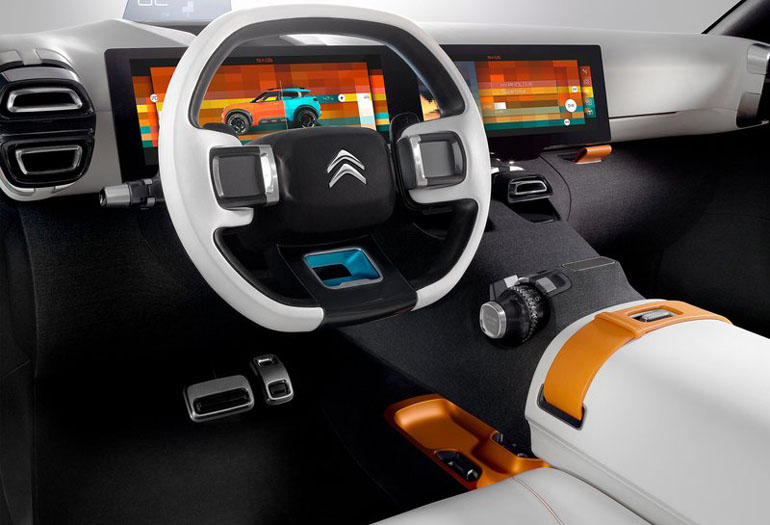 Το εσωτερικό στο Aircross χαρακτηρίζεται από τις καθαρές γραμμές και τις δύο μεγάλες οθόνες αφής...