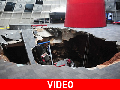 Απίστευτο: Άνοιξε η γη και… κατάπιε 8 Corvette!!!
