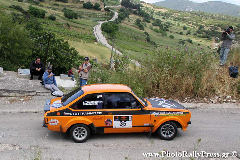 Οι Τσαλαματάς - Μπαμπαλής με Ford Escort RS 2000 ήταν οι νικητές μεταξύ των ελληνικών πληρωμάτων...