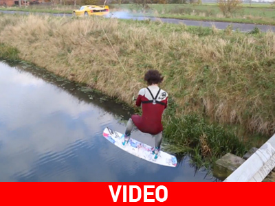Τον τραβούσε Ferrari F50 και αυτός έκανε wakebord Τον τραβούσε Ferrari F50 και αυτός έκανε wakebord