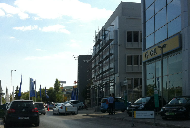 Τελευταίες εργσίες στο πρώτο κατάστημα Ford Store στην Ελλάδα το οποίο βρίσκεται στην λεωφόρο Βουλιαγμένης...